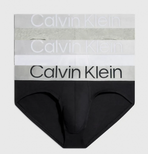 CALVIN KLEIN – Slip In Confezione Da 3 – Steel Cotton