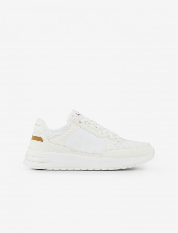 ARMANI EXCHANGE – SCARPE UOMO in mesh con suola maxi BIANCHE