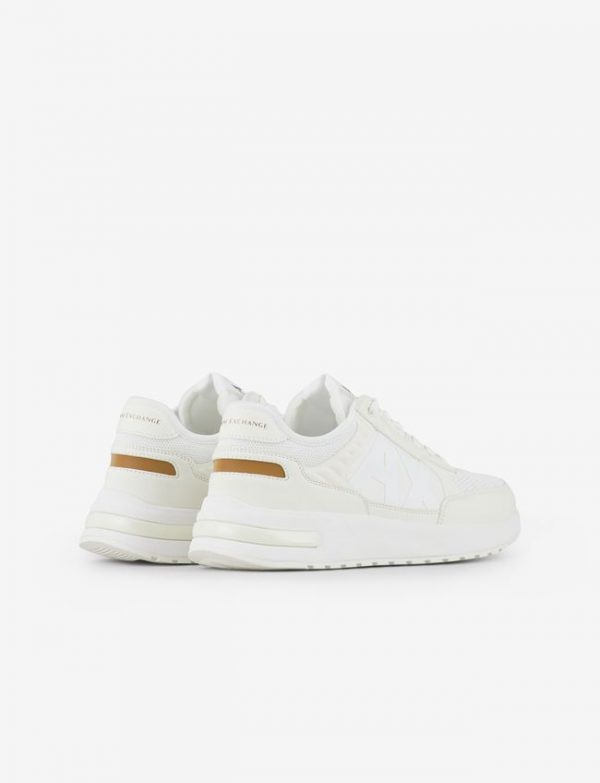 ARMANI EXCHANGE – SCARPE UOMO in mesh con suola maxi BIANCHE