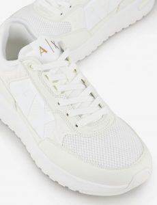 ARMANI EXCHANGE – SCARPE UOMO in mesh con suola maxi BIANCHE