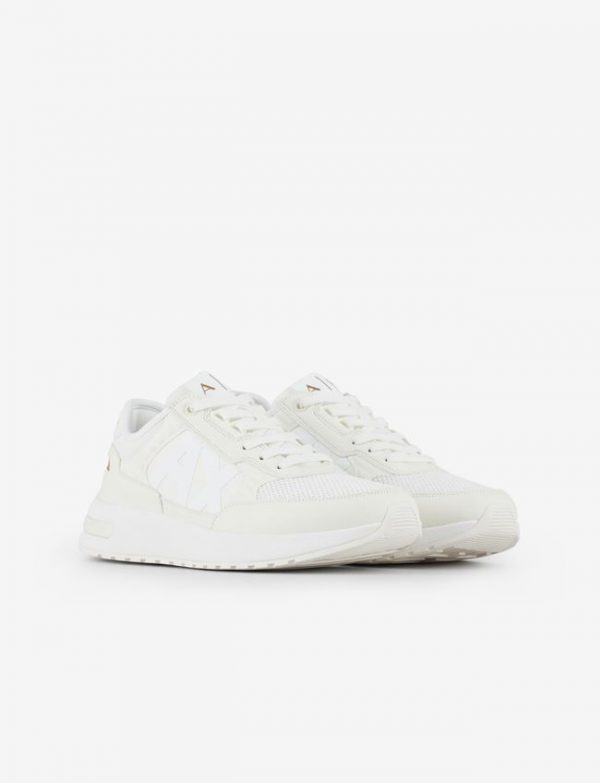 ARMANI EXCHANGE – SCARPE UOMO in mesh con suola maxi BIANCHE