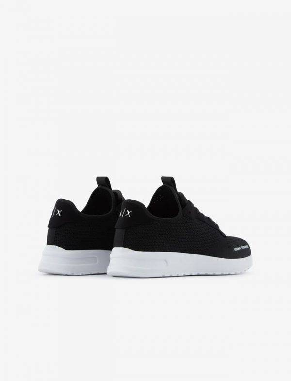 ARMANI EXCHANGE – Scarpe in maglia, micro-suede e tessuto stretch Nera
