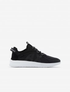 ARMANI EXCHANGE – Sneaker UOMO NERE in nylon ripstop, rete e tessuto stretch