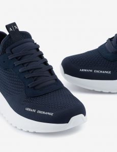 ARMANI EXCHANGE – Scarpe in maglia, micro-suede e tessuto stretch Dark Blue