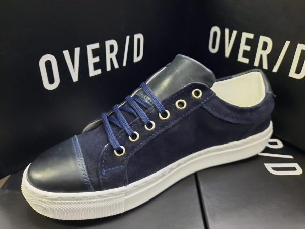 OVER/D – SNEAKERS CAMOSCIO/PELLE BLUE