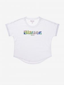 BLAUER – T-SHIRT DONNA MANICA CORTA GOMMATA BIANCA