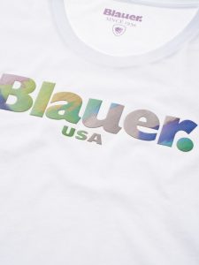 BLAUER – T-SHIRT DONNA MANICA CORTA GOMMATA BIANCA