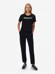 BLAUER – T-SHIRT DONNA MANICA CORTA GOMMATA NERA