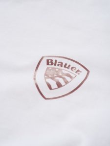 BLAUER – T-SHIRT DONNA CON SCUDO BLAUER BIANCA