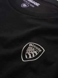 BLAUER – T-SHIRT DONNA CON SCUDO BLAUER NERA