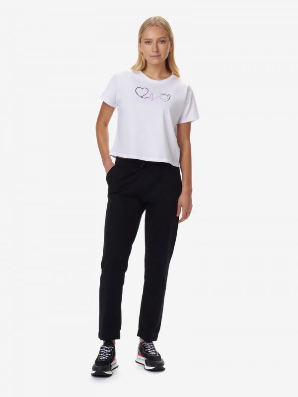 BLAUER – T-SHIRT DONNA BATTITO DEL CUORE BLAUER BIANCO
