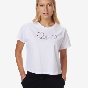 BLAUER – T-SHIRT DONNA BATTITO DEL CUORE BLAUER BIANCO
