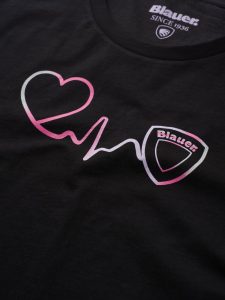 BLAUER – T-SHIRT DONNA BATTITO DEL CUORE BLAUER NERA