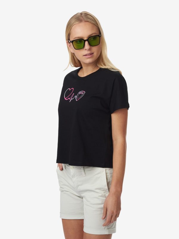 BLAUER – T-SHIRT DONNA BATTITO DEL CUORE BLAUER NERA