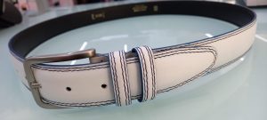 CINTURA MADE IN ITALY VERA PELLE BIANCA