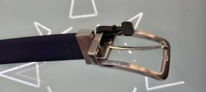 CINTURA MADE IN ITALY VERA PELLE DOUBLE FACE NERO/BLU