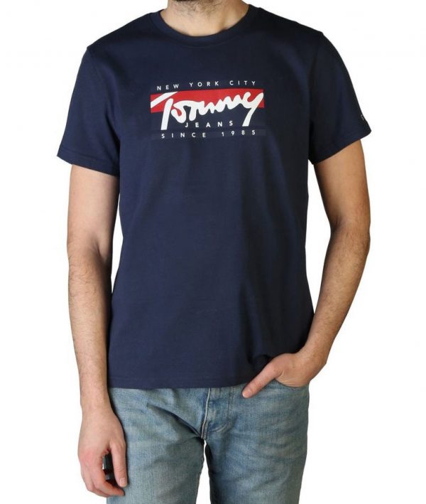 TOMMY HILFIGER – T-SHIRT UOMO BLUE NAVY CON STAMPA