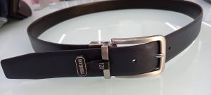 CINTURA MADE IN ITALY VERA PELLE DOUBLE FACE NERO/BLU