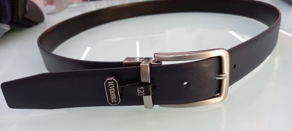 CINTURA MADE IN ITALY VERA PELLE DOUBLE FACE NERO/BLU