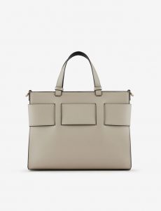 ARMANI EXCHANGE – Borsa Donna Tote Bag Grande con Doppi Manici e Tracolla Cashmere