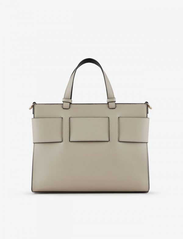 ARMANI EXCHANGE – Borsa Donna Tote Bag Grande con Doppi Manici e Tracolla Cashmere
