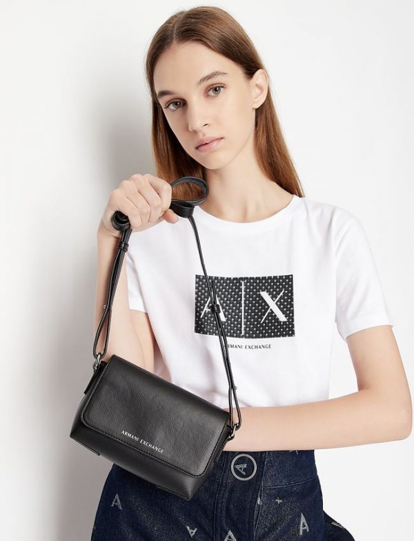 ARMANI EXCHANGE – Borsa Donna a Tracolla Brand Logo Nero