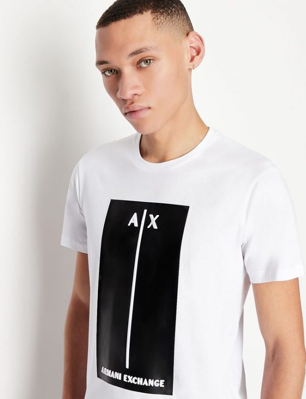ARMANI EXCHANGE-T-shirt Bianca con stampa