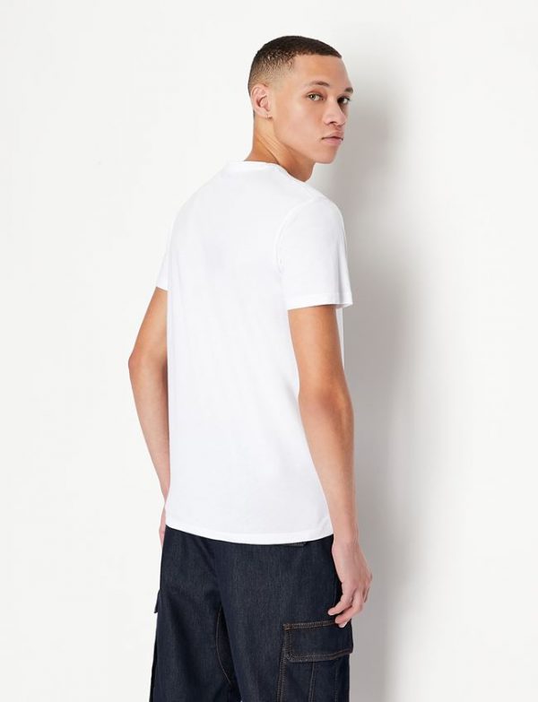 ARMANI EXCHANGE-T-shirt Bianca con stampa