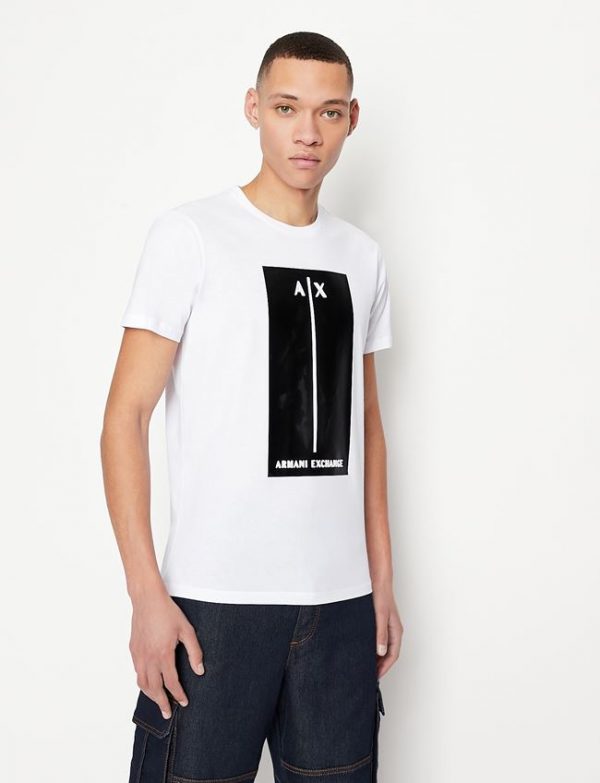 ARMANI EXCHANGE-T-shirt Bianca con stampa