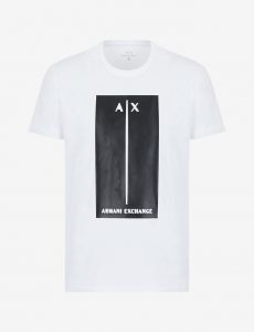 ARMANI EXCHANGE-T-shirt Bianca con stampa