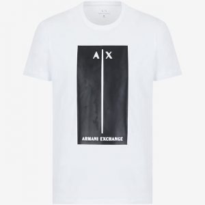 ARMANI EXCHANGE-T-shirt Bianca con stampa