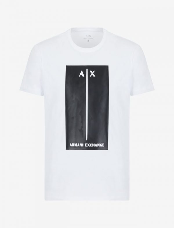 ARMANI EXCHANGE-T-shirt Bianca con stampa