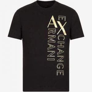 ARMANI EXCHANGE – T-shirt girocollo in jersey di cotone mercerizzato NERA