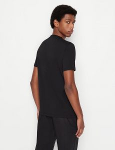 ARMANI EXCHANGE – T-shirt scollo a V regular fit in jersey di cotone