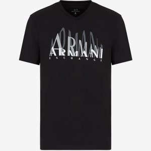 ARMANI EXCHANGE – T-shirt scollo a V regular fit in jersey di cotone