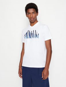ARMANI EXCHANGE – T-shirt scollo a V regular fit in jersey di cotone