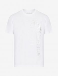ARMANI EXCHANGE – T-shirt girocollo in jersey di cotone mercerizzato BIANCA