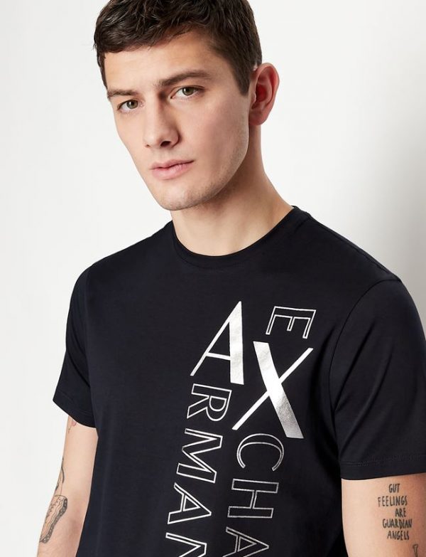 ARMANI EXCHANGE – T-shirt girocollo in jersey di cotone mercerizzato NAVY BLUE