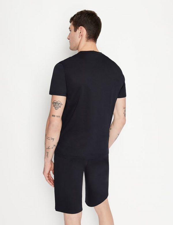 ARMANI EXCHANGE – T-shirt girocollo in jersey di cotone mercerizzato NAVY BLUE