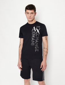 ARMANI EXCHANGE – T-shirt girocollo in jersey di cotone mercerizzato NAVY BLUE