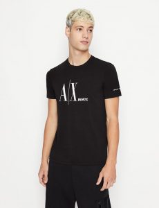 ARMANI EXCHANGE – T-SHIRT UOMO CON LOGO NERA
