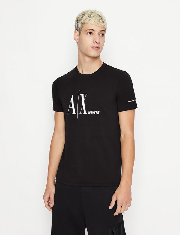 ARMANI EXCHANGE – T-SHIRT UOMO CON LOGO NERA