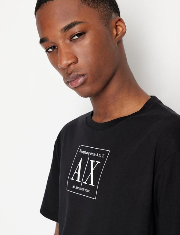 ARMANI EXCHANGE – T-Shirt Uomo con Logo Nero