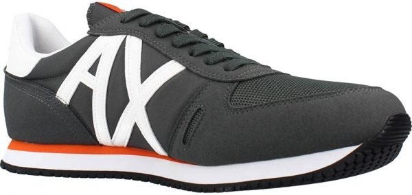 ARMANI EXCHANGE -Sneaker  UOMO con inserti in micro-suede, nylon GRIGIO