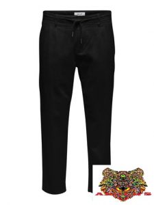 ONLY&SONS – PANTALONI CHINO CON LACCI NERO