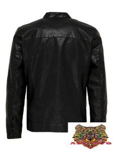 ONLY&SONS – Giacca biker in similpelle Nera