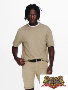 ONLY&SONS – T-SHIRT UOMO BEIGE CON STAMPA
