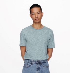 ONLY&SONS – T-SHIRT UOMO BLUE GLOW