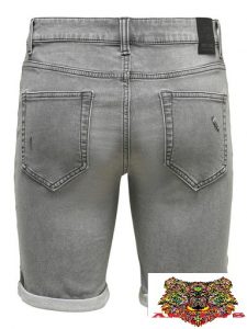 ONLY&SONS- JEANS CORTI UOMO GRIGIO OVER-SIZE
