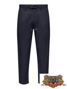 ONLY&SONS – PANTALONI CHINO CON LACCI BLU SCURO